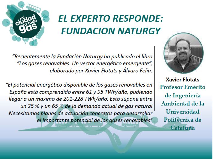 LA FUNDACION NATURGY RESPONDE:  Xavier Flotats, Profesor Emérito de Ingeniería Ambiental de la Universidad Politécnica de Cataluña