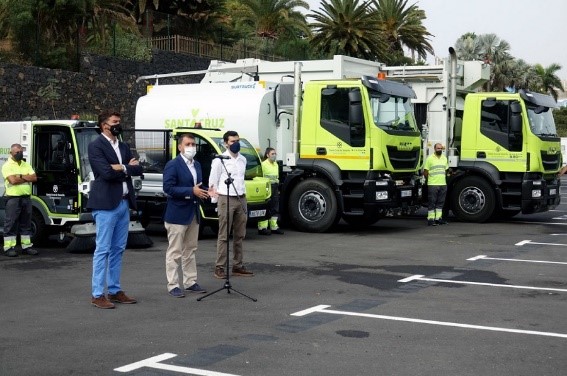 Santa Cruz de Tenerife apuesta por la movilidad a Gas Natural y eléctrica e incorpora 49 nuevos vehículos para la limpieza y recogida de residuos de la ciudad