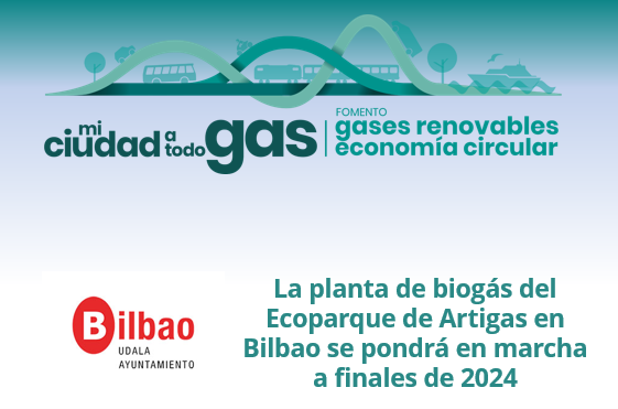 La planta de biogás del Ecoparque de Artigas en Bilbao se pondrá en marcha a finales de 2024