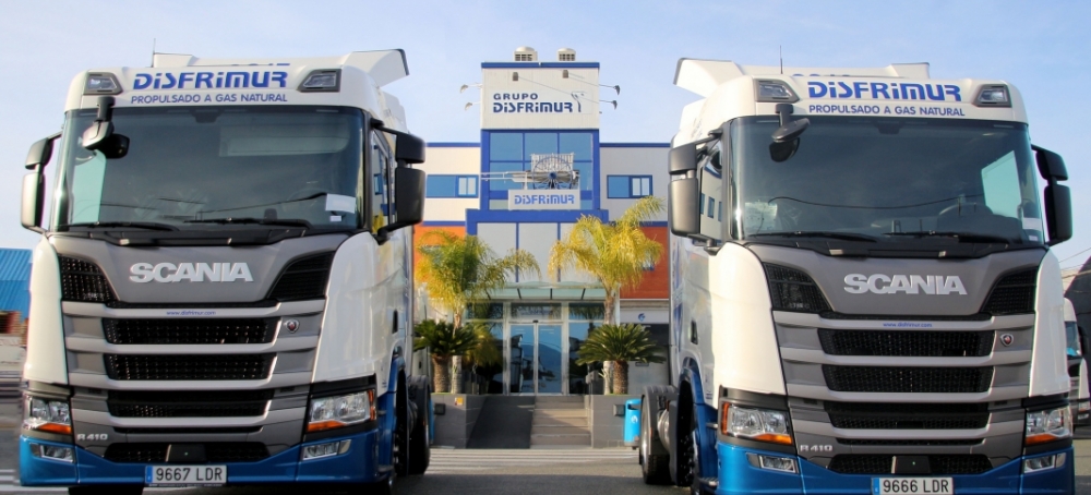 Camiones Scania de GNL para ampliar la flota de Disfrimur