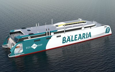 El primer buque de “alta velocidad” del mundo con motores a Gas Natural navegará en España