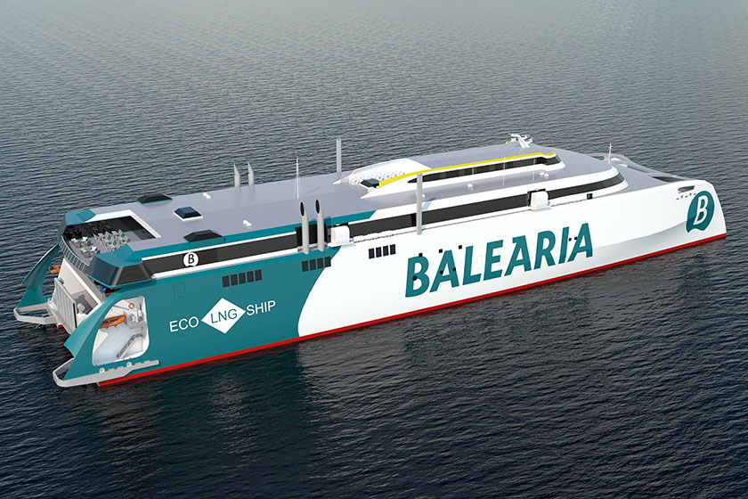 El primer buque de “alta velocidad” del mundo con motores a Gas Natural navegará en España