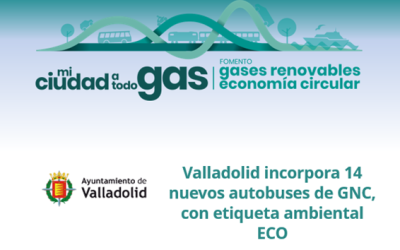 Valladolid incorpora 14 nuevos autobuses de GNC, con etiqueta ambiental ECO
