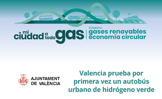 Valencia prueba por primera vez un autobús urbano de hidrógeno verde