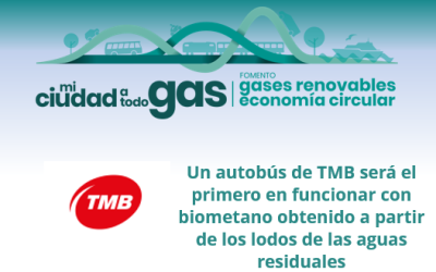 Un autobús de Transports Metropolitans de Barcelona será el primero en funcionar con biometano obtenido a partir de los lodos de las aguas residuales