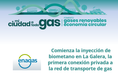 Comienza la inyección de biometano en La Galera, la primera conexión privada a la red de transporte de gas