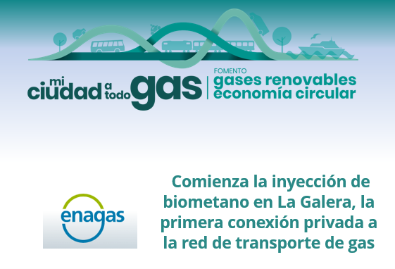 Comienza la inyección de biometano en La Galera, la primera conexión privada a la red de transporte de gas
