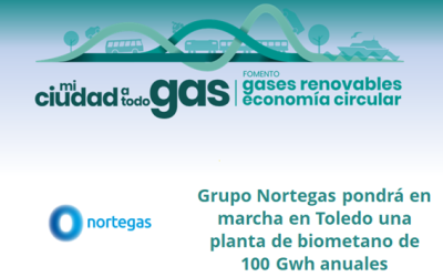 El Grupo Nortegas pondrá en marcha en Toledo una planta de biometano de 100 Gwh anuales