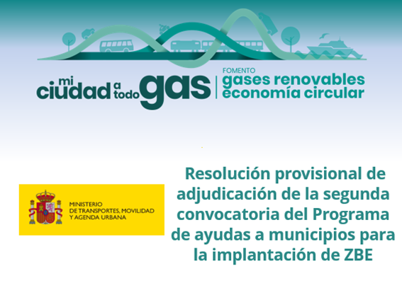 Resolución provisional de adjudicación de la segunda convocatoria del Programa de ayudas a municipios para la implantación de ZBE