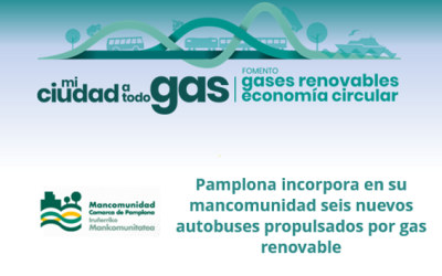 Pamplona incorpora en su mancomunidad seis nuevos autobuses propulsados por gas renovable