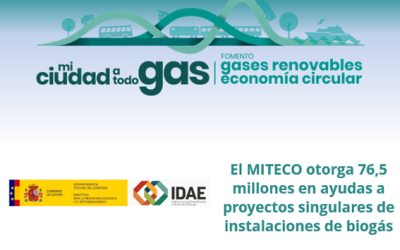 El MITECO otorga 76,5 millones en ayudas a proyectos singulares de instalaciones de biogás