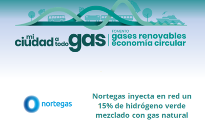 Nortegas inyecta en red un 15% de hidrógeno verde mezclado con gas natural