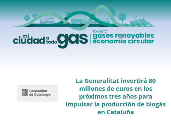 La Generalitat invertirá 80 millones de euros en los próximos tres años para impulsar la producción de biogás en Cataluña