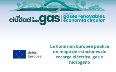 La Comisión Europea publica un mapa de estaciones de recarga eléctrica, gas e hidrógeno