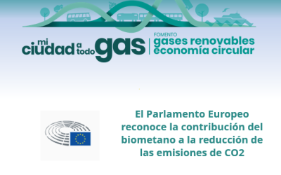 El Parlamento Europeo reconoce la contribución del biometano a la reducción de las emisiones de CO2