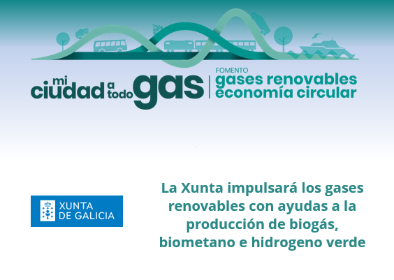 La Xunta impulsará los gases renovables con ayudas a la producción de biogás, biometano e hidrógeno verde