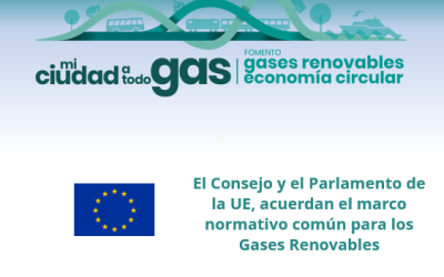 El Consejo y el Parlamento de la UE, acuerdan el marco normativo común para los Gases Renovables