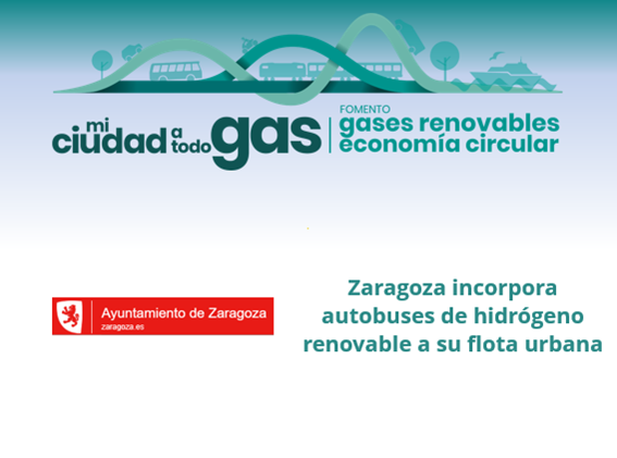 Zaragoza incorpora autobuses de hidrógeno renovable a su flota urbana