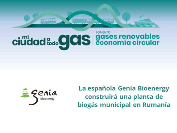 La española Genia Bioenergy construirá una planta de biogás municipal en Rumanía