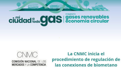 La CNMC inicia el procedimiento de regulación de las conexiones de biometano